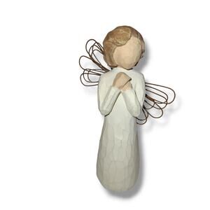 Willow Tree Angel of Wishes Figurine Susan Lordi 2000 Demdaco Resin Metal Wings